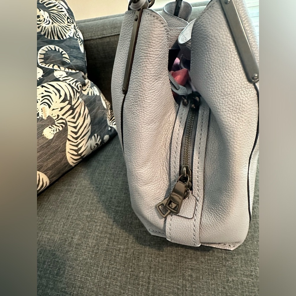 COACH Leather Edie Shoulder Bag - EUC - Light Blue - Picture 5 of 16